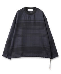 CULLNI(Nj)Sheer Tile Check Drawstring Long Sleeve Pullover(̑gbvX)
