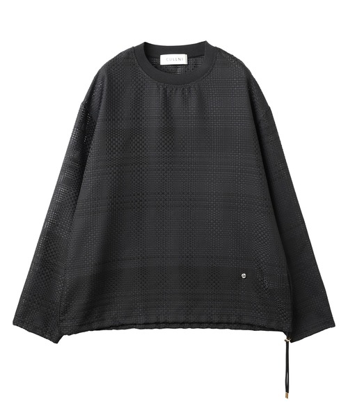 CULLNI（クルニ）の「Sheer Tile Check Drawstring Long Sleeve