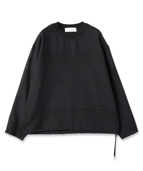 CULLNI（クルニ）の「Sheer Tile Check Drawstring Long Sleeve
