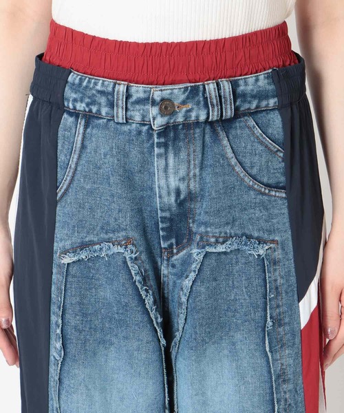 Three Four Time(スリーフォータイム)の「サイドスイッチデニムパンツ @(デニムパンツ・レディース・グリーン系その他/レッド系その他・FREE)」の18枚目の写真