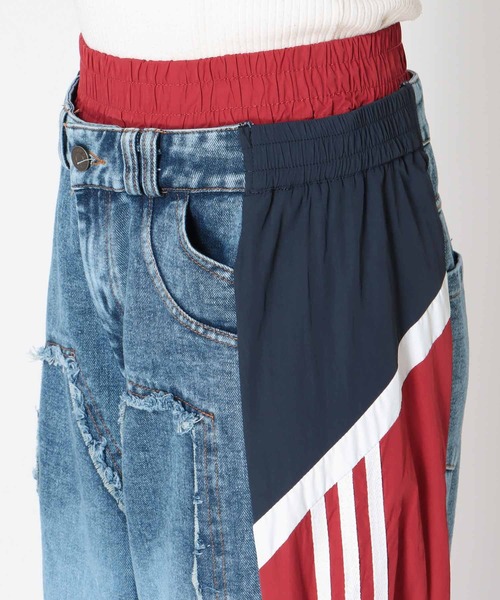 Three Four Time(スリーフォータイム)の「サイドスイッチデニムパンツ @(デニムパンツ・レディース・グリーン系その他/レッド系その他・FREE)」の15枚目の写真