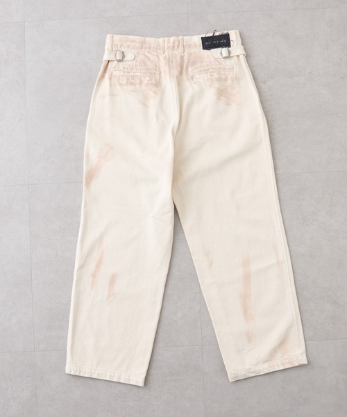 ai no de（アイノデ）の「【ainode】oku 2タックベルトワイドパンツ（デニムパンツ・メンズ・アイボリー/グレー・MEDIUM/LARGE）」の21枚目の写真