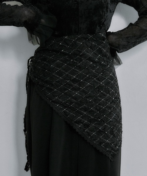 HARE(ハレ)の「マルチレーススカーフ(HARE)(ストール/ショール・レディース・ブラック・FREE)」の6枚目の写真