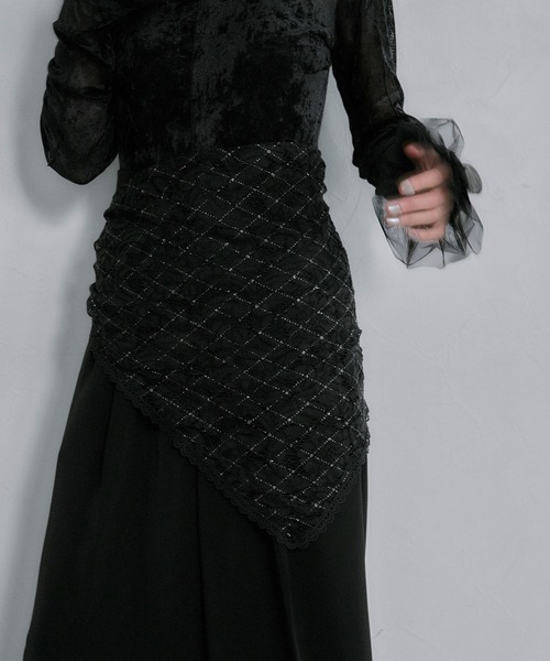 HARE(ハレ)の「マルチレーススカーフ(HARE)(ストール/ショール・レディース・ブラック・FREE)」の7枚目の写真