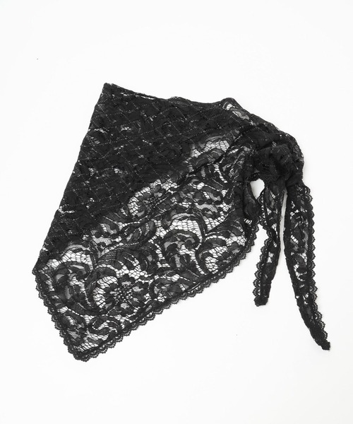 HARE(ハレ)の「マルチレーススカーフ(HARE)(ストール/ショール・レディース・ブラック・FREE)」の13枚目の写真