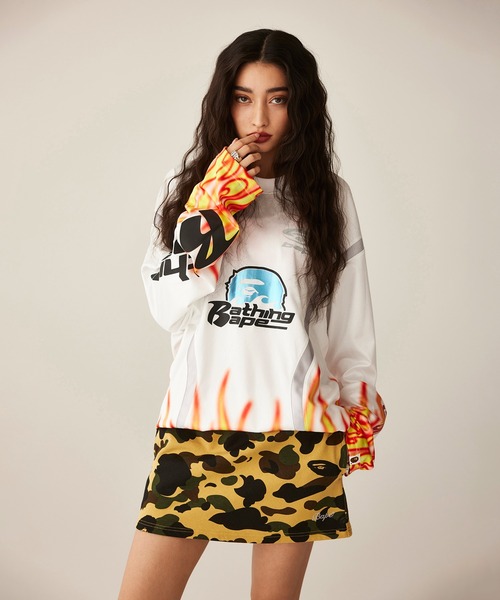 A BATHING APE(アベイシングエイプ)の「1ST CAMO SWEAT SKIRT(スカート・レディース・グリーン/イエロー・MEDIUM/SMALL)」の7枚目の写真