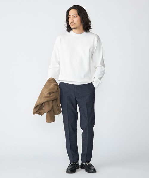 SHIPS(シップス)の「【WEB限定】SHIPS:〈ネックが選べる/手洗い可能〉テレワーク ビズ ワンポイント ロゴ ニット(ニット/セーター・メンズ・ダークブルー/ネイビー/ナチュラル/オフホワイト・LARGE/MEDIUM/SMALL/X-LARGE)」の10枚目の写真