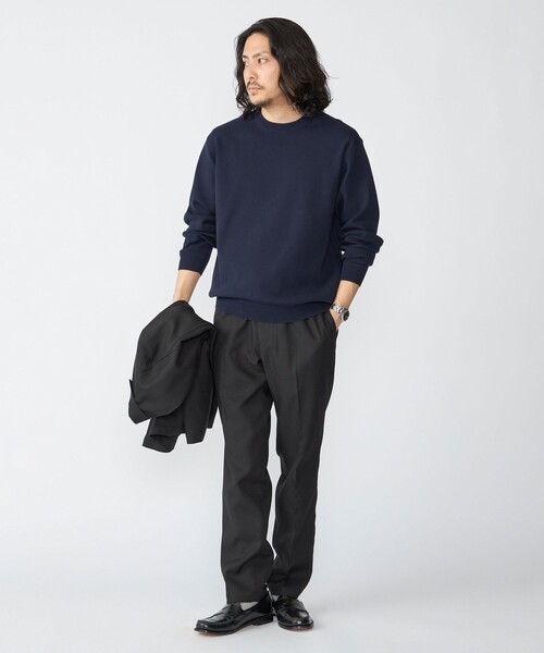 SHIPS(シップス)の「【WEB限定】SHIPS:〈ネックが選べる/手洗い可能〉テレワーク ビズ ワンポイント ロゴ ニット(ニット/セーター・メンズ・ダークブルー/ネイビー/ナチュラル/オフホワイト・LARGE/MEDIUM/SMALL/X-LARGE)」の12枚目の写真
