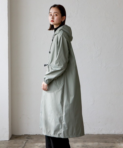 VitaFelice（ヴィータフェリーチェ）の「超撥水ピーチドロップレインコート カッパ（レインコート/ポンチョ・レディース・カーキ/チャコール/ベージュ系・FREE）」の13枚目の写真