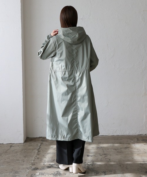 VitaFelice（ヴィータフェリーチェ）の「超撥水ピーチドロップレインコート カッパ（レインコート/ポンチョ・レディース・カーキ/チャコール/ベージュ系・FREE）」の14枚目の写真