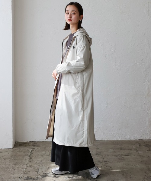 VitaFelice（ヴィータフェリーチェ）の「超撥水ピーチドロップレインコート カッパ（レインコート/ポンチョ・レディース・カーキ/チャコール/ベージュ系・FREE）」の20枚目の写真