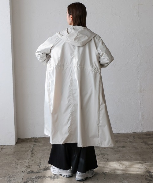 VitaFelice（ヴィータフェリーチェ）の「超撥水ピーチドロップレインコート カッパ（レインコート/ポンチョ・レディース・カーキ/チャコール/ベージュ系・FREE）」の21枚目の写真