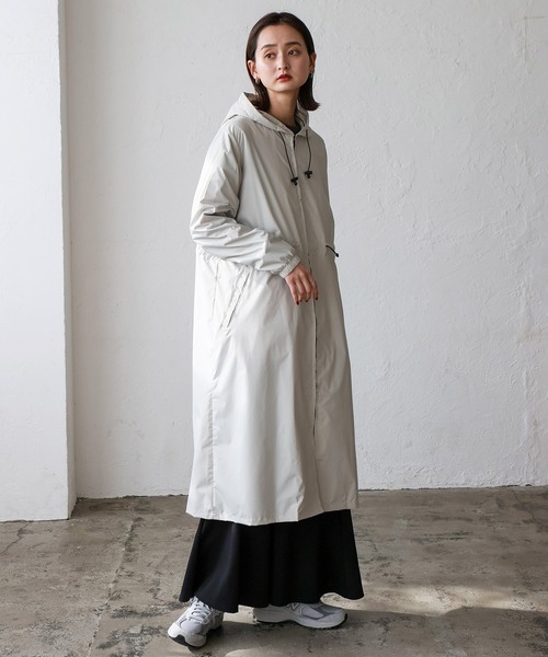 VitaFelice（ヴィータフェリーチェ）の「超撥水ピーチドロップレインコート カッパ（レインコート/ポンチョ・レディース・カーキ/チャコール/ベージュ系・FREE）」の22枚目の写真