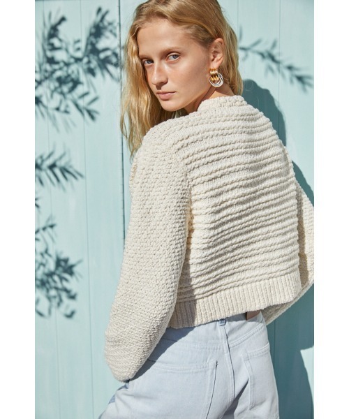 Estella.K(エステラケー)の「Emani Cotton-blend Cardigan コットンブレンドニットカーディガン(カーディガン/ボレロ・レディース・レッド/オフホワイト/ブルー・FREE)」の13枚目の写真