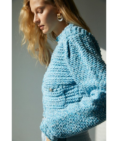 Estella.K(エステラケー)の「Emani Cotton-blend Cardigan コットンブレンドニットカーディガン(カーディガン/ボレロ・レディース・レッド/オフホワイト/ブルー・FREE)」の16枚目の写真