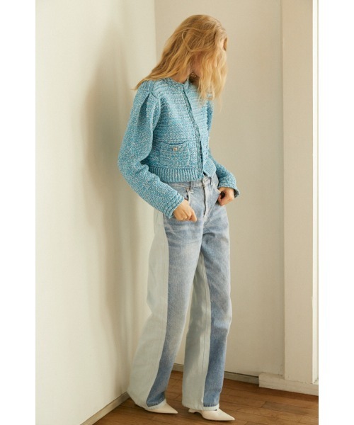 Estella.K(エステラケー)の「Emani Cotton-blend Cardigan コットンブレンドニットカーディガン(カーディガン/ボレロ・レディース・レッド/オフホワイト/ブルー・FREE)」の17枚目の写真