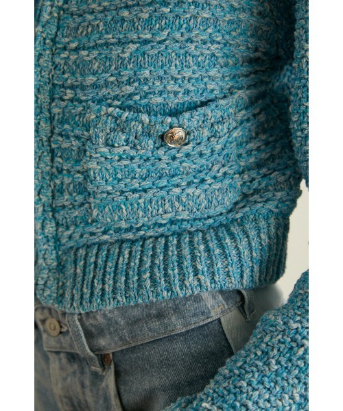 Estella.K(エステラケー)の「Emani Cotton-blend Cardigan コットンブレンドニットカーディガン(カーディガン/ボレロ・レディース・レッド/オフホワイト/ブルー・FREE)」の20枚目の写真