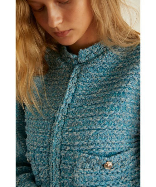 Estella.K(エステラケー)の「Emani Cotton-blend Cardigan コットンブレンドニットカーディガン(カーディガン/ボレロ・レディース・レッド/オフホワイト/ブルー・FREE)」の22枚目の写真