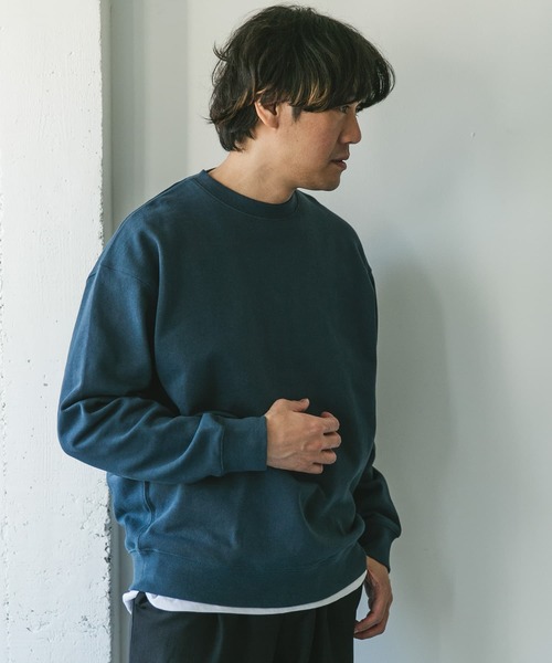 【MIESROHE】リブ編立裏毛プルオーバー 13_バーミリオン: ファッション 【MIESROHE】リブ編立裏毛プル