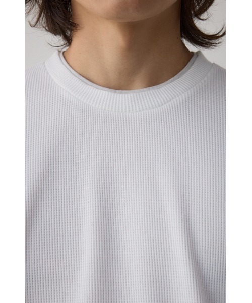 AZUL by moussy(アズールバイマウジー)の「ワッフルフェイクレイヤード長袖トップス(Tシャツ/カットソー・メンズ・杢グレー/ブラック/ホワイト/ダークネイビー・MEDIUM/LARGE)」の11枚目の写真