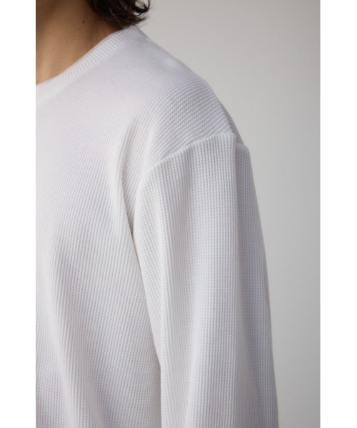 AZUL by moussy(アズールバイマウジー)の「ワッフルフェイクレイヤード長袖トップス(Tシャツ/カットソー・メンズ・杢グレー/ブラック/ホワイト/ダークネイビー・MEDIUM/LARGE)」の12枚目の写真