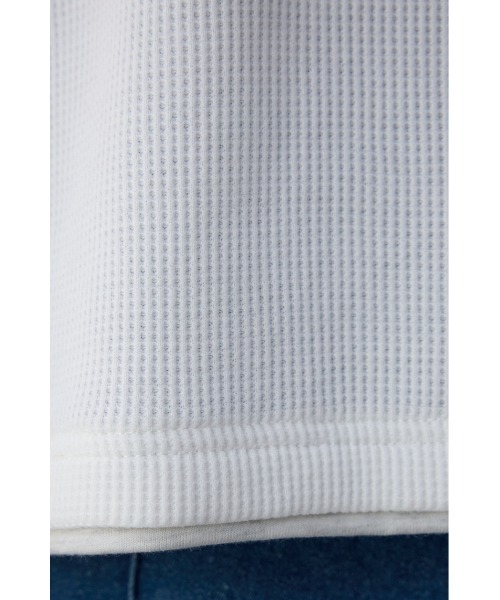 AZUL by moussy(アズールバイマウジー)の「ワッフルフェイクレイヤード長袖トップス(Tシャツ/カットソー・メンズ・杢グレー/ブラック/ホワイト/ダークネイビー・MEDIUM/LARGE)」の15枚目の写真