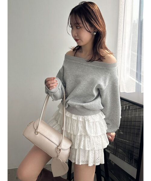 dazzlin（ダズリン）の「ハートチャームスクエアボックスバッグ（ハンドバッグ・レディース・ブルー/ブラック/ベージュ・FREE）」の5枚目の写真