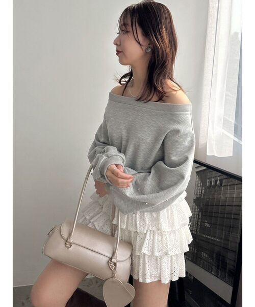 dazzlin（ダズリン）の「ハートチャームスクエアボックスバッグ（ハンドバッグ・レディース・ブルー/ブラック/ベージュ・FREE）」の6枚目の写真