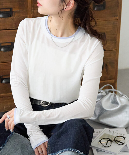＜ATTISESSION＞レイヤード ロングスリーブ Tシャツ ATTISESSION＞レイヤード ロングスリーブ Tシャツ