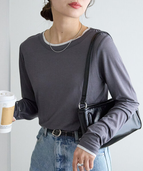 ＜ATTISESSION＞レイヤード ロングスリーブ Tシャツ ATTISESSION＞レイヤード ロングスリーブ Tシャツ
