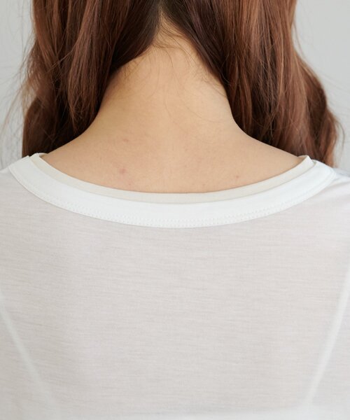 DISCOAT(ディスコート)の「【WEB限定】レイヤードロングスリーブ(Tシャツ/カットソー・レディース・ベージュ/ピンク/チャコールグレー/グレー/オフホワイト/サックスブルー/アイボリー/ブラウン/モカ・FREE)」の18枚目の写真