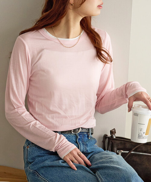 ＜ATTISESSION＞レイヤード ロングスリーブ Tシャツ ATTISESSION＞レイヤード ロングスリーブ Tシャツ