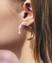 AKTE | パールメタルカーブピアス(ピアス(両耳用))