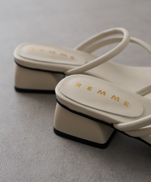 REMME（レメ）の「【REMME】シープレザーメタルポイントサンダル SHEEP LEATHER ZH-25S025-SH（サンダル・レディース・ホワイト/ブラック・36/37/38/39）」の14枚目の写真