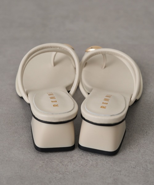 REMME（レメ）の「【REMME】シープレザーメタルポイントサンダル SHEEP LEATHER ZH-25S025-SH（サンダル・レディース・ホワイト/ブラック・36/37/38/39）」の16枚目の写真