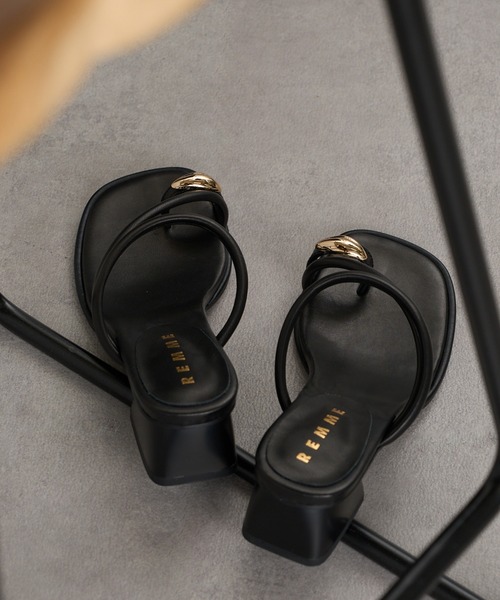 REMME（レメ）の「【REMME】シープレザーメタルポイントサンダル SHEEP LEATHER ZH-25S025-SH（サンダル・レディース・ホワイト/ブラック・36/37/38/39）」の20枚目の写真