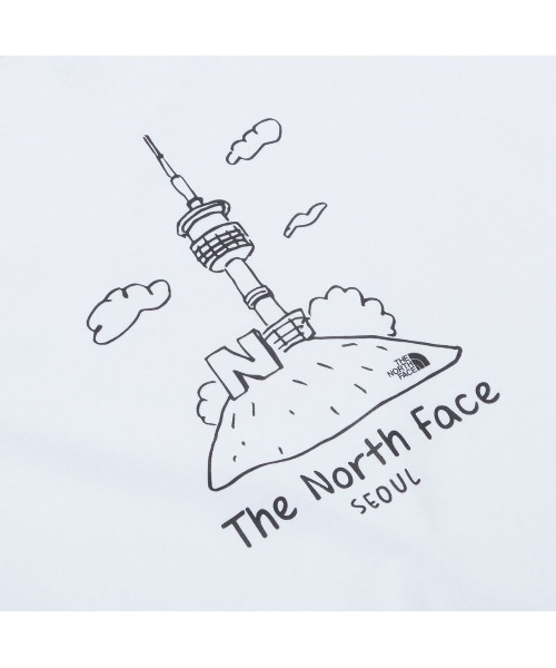THE NORTH FACE(ザノースフェイス)の「THE NORTH FACE(ザ・ノースフェイス)/バックプリント コットン 半袖 Tシャツ/TNF SEOUL EDITION S/S R/TEE(Tシャツ/カットソー・レディース・ブラック/ホワイト/ホワイト系その他/ブラック系その他・M/L/XL/XXL)」の8枚目の写真