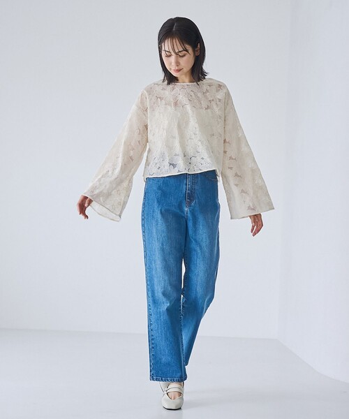 RONEL（ロネル）の「レースプルオーバーブラウス（シャツ/ブラウス・レディース・ホワイト/ブラック・S/M/L）」の7枚目の写真