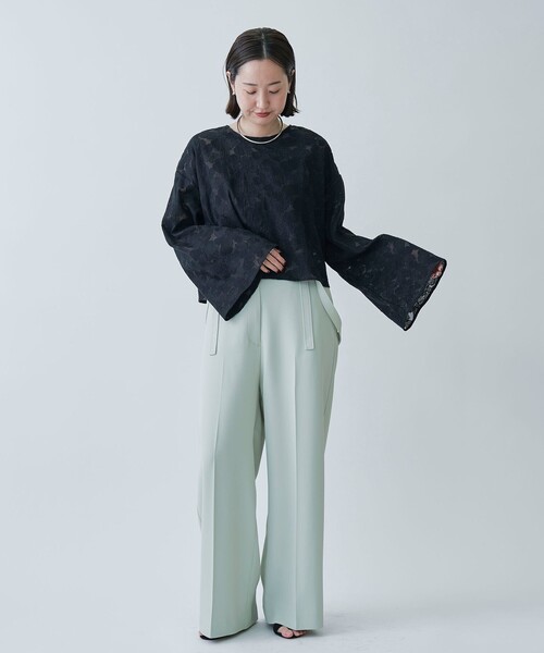 RONEL（ロネル）の「レースプルオーバーブラウス（シャツ/ブラウス・レディース・ホワイト/ブラック・S/M/L）」の9枚目の写真