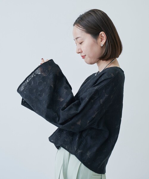 RONEL（ロネル）の「レースプルオーバーブラウス（シャツ/ブラウス・レディース・ホワイト/ブラック・S/M/L）」の10枚目の写真