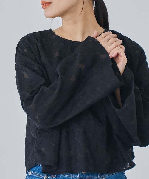 RONEL（ロネル）の「レースプルオーバーブラウス（シャツ/ブラウス・レディース・ホワイト/ブラック・S/M/L）」の12枚目の写真