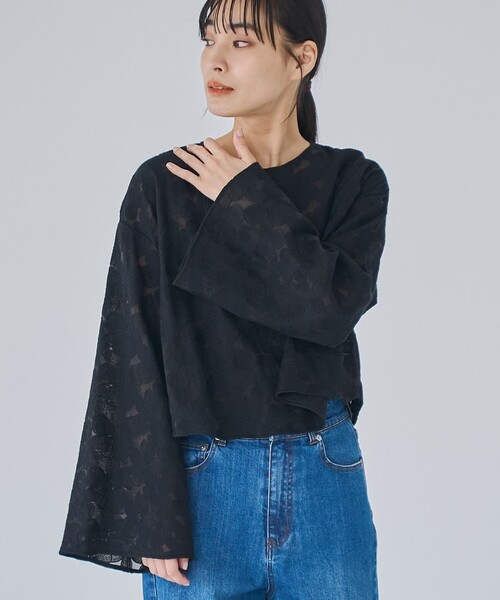 RONEL（ロネル）の「レースプルオーバーブラウス（シャツ/ブラウス・レディース・ホワイト/ブラック・S/M/L）」の13枚目の写真