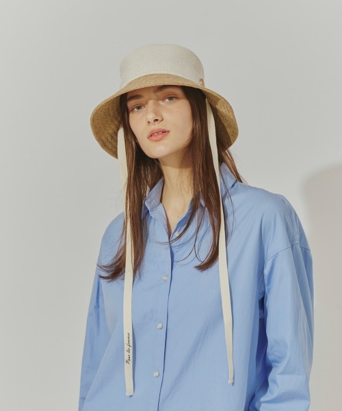 Chapeau d' O(シャポードオー)の「Chapeau d' O TwoTone Sheet Hat / シャポードオー(ハット・レディース・グレー/ベージュ・M/57.5cm)」の9枚目の写真