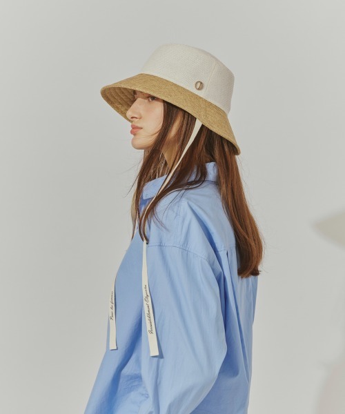Chapeau d' O(シャポードオー)の「Chapeau d' O TwoTone Sheet Hat / シャポードオー(ハット・レディース・グレー/ベージュ・M/57.5cm)」の10枚目の写真