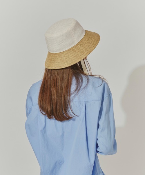 Chapeau d' O(シャポードオー)の「Chapeau d' O TwoTone Sheet Hat / シャポードオー(ハット・レディース・グレー/ベージュ・M/57.5cm)」の11枚目の写真