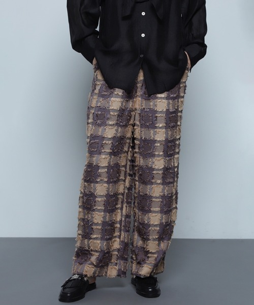 ROSE BUD（ローズバッド）の「CHECK EASY PANTS（その他パンツ・レディース・ベージュ/オレンジ/ブラック/グリーン/パープル・ONE SIZE）」の4枚目の写真