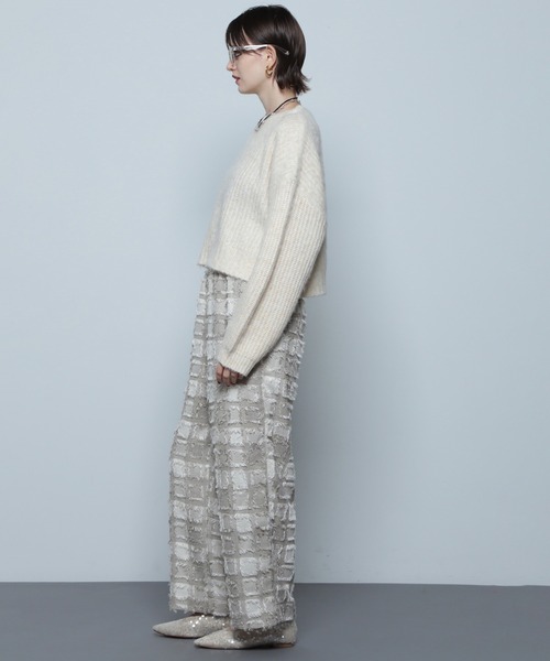 ROSE BUD（ローズバッド）の「CHECK EASY PANTS（その他パンツ・レディース・ベージュ/オレンジ/ブラック/グリーン/パープル・ONE SIZE）」の7枚目の写真