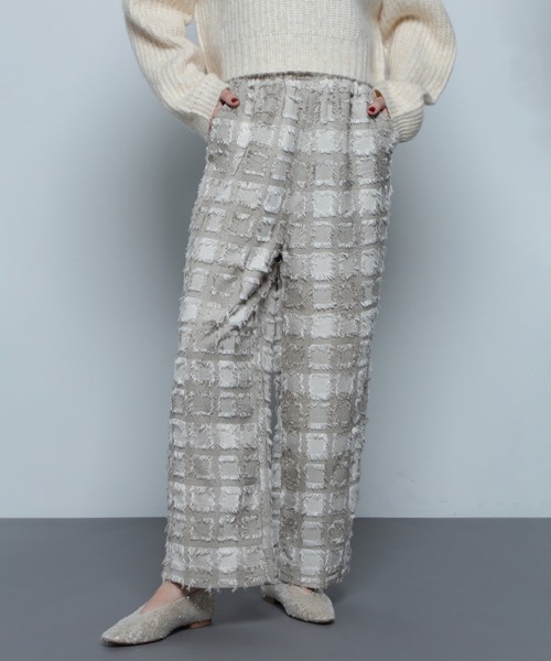 ROSE BUD（ローズバッド）の「CHECK EASY PANTS（その他パンツ・レディース・ベージュ/オレンジ/ブラック/グリーン/パープル・ONE SIZE）」の9枚目の写真