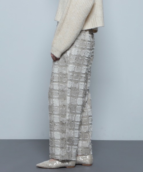 ROSE BUD（ローズバッド）の「CHECK EASY PANTS（その他パンツ・レディース・ベージュ/オレンジ/ブラック/グリーン/パープル・ONE SIZE）」の10枚目の写真