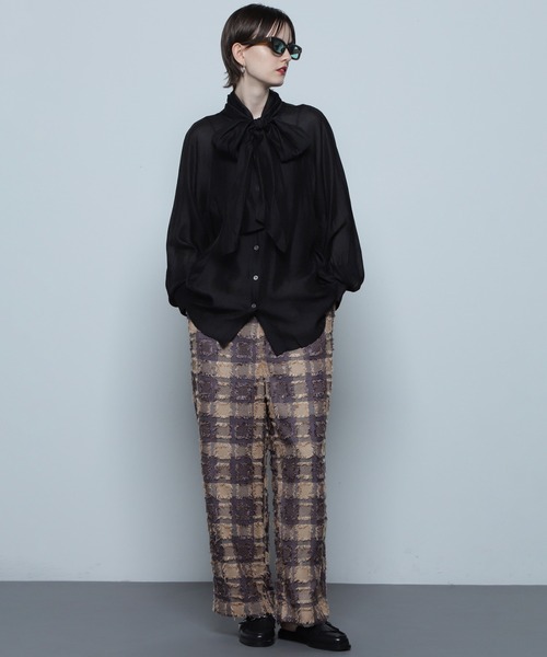 ROSE BUD（ローズバッド）の「CHECK EASY PANTS（その他パンツ・レディース・ベージュ/オレンジ/ブラック/グリーン/パープル・ONE SIZE）」の14枚目の写真